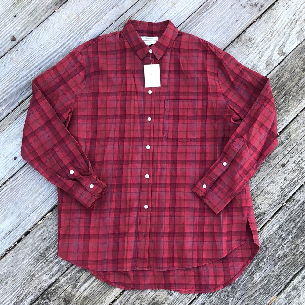 NWT Madewell Flannel Oversized Fit Size Small